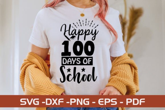 Happy 100 Days SVG for Crafts & Graphics