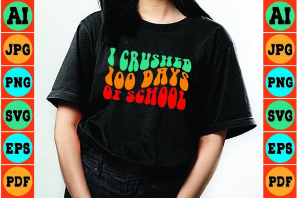 Retro 100 Days SVG: Graphics for Crafts