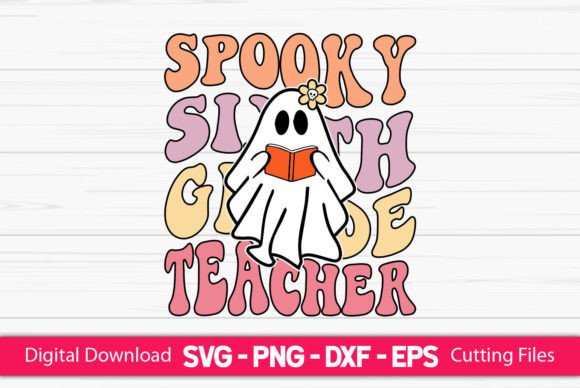 Spooky Sixth Grade Teacher Graphics for Crafts