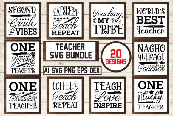 Teacher SVG Bundle Vol.5: Graphics for Crafts